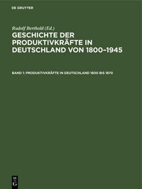 Produktbild: Produktivkr&auml;fte in Deutschland 1800 bis 1870