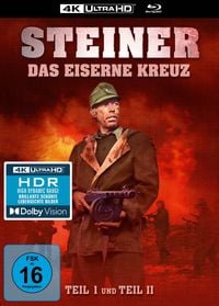 Produktbild: Steiner - Das Eiserne Kreuz - Teil 1+2 - 4-Disc Limited Edition Mediabook (4K Ultra HD / 2 Blu-rays / Bonus-Blu-ray)
