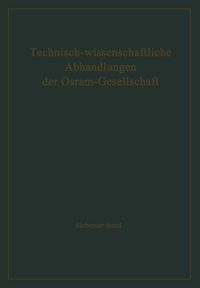 Produktbild: Technisch-wissenschaftliche Abhandlungen der Osram-Gesellschaft