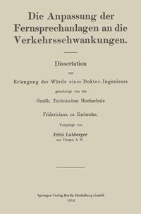Produktbild: Die Anpassung der Fernsprechanlagen an die Verkehrsschwankungen