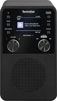 Produktbild: TechniSat DIGITRADIO 317 Tischradio DAB+, FM UKW, DAB+, Bluetooth&reg;, AUX Weckfunktion Schwarz