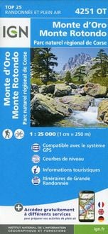 Produktbild: 4251OT Monte D'Oro Mont Rotondo Parc naturel r&eacute;gional/Corse