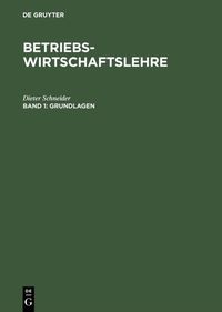 Produktbild: Betriebswirtschaftslehre Band 1 Grundlagen