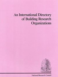 Produktbild: An International Directory of Building Research Organizations