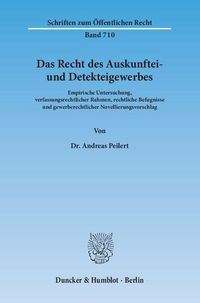 Produktbild: Das Recht des Auskunftei- und Detekteigewerbes.