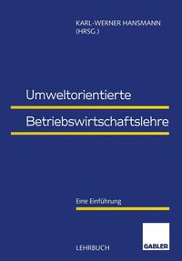Produktbild: Umweltorientierte Betriebswirtschaftslehre