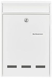 Produktbild: Burg W&auml;chter 61010 POCKET 5871 W Briefkasten Stahl Wei&szlig; Schl&uuml;sselschloss