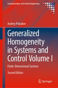 Produktbild: Generalized Homogeneity in Systems and Control Volume I