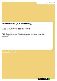 Produktbild: Die Rolle von Emotionen