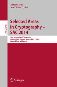 Produktbild: Selected Areas in Cryptography -- SAC 2014