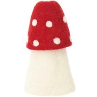 Produktbild Filz-Eierwärmer Pilz, Rot, handgemacht,8 x 11,5 cm