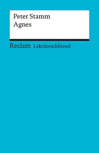 Produktbild: Lekt&uuml;reschl&uuml;ssel zu Peter Stamm: Agnes