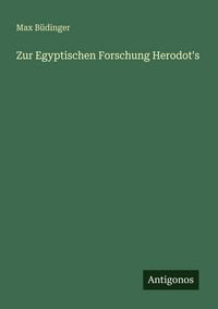 Produktbild: Zur Egyptischen Forschung Herodot's