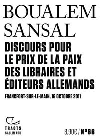 Produktbild: Discours pour le prix de la paix des libraires et &eacute;diteurs allemands