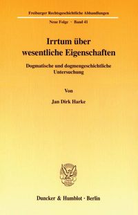 Produktbild: Irrtum &uuml;ber wesentliche Eigenschaften.