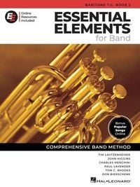 Produktbild: Essential Elements for Band - Baritone T.C. Book 2 with Eei Online Resources Treble Clef Baritone Method Songbook and Sheet Music for School Band Stud