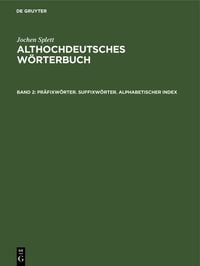 Produktbild: Pr&auml;fixw&ouml;rter. Suffixw&ouml;rter. Alphabetischer Index