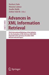 Produktbild: Advances in XML Information Retrieval