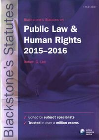 Produktbild: Blackstone's Statutes on Public Law & Human Rights