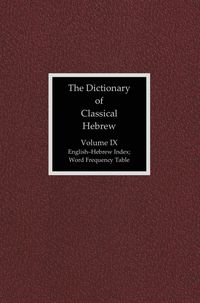 Produktbild: The Dictionary of Classical Hebrew, Volume 9
