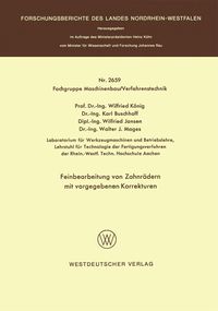 Produktbild: Feinbearbeitung von Zahnr&auml;dern mit vorgegebenen Korrekturen