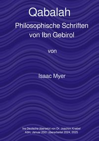 Produktbild: Qabalah, die philosophischen Schriften von Ibn Gebirol
