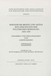 Produktbild: Rheinische Briefe und Akten zur Geschichte der politischen Bewegung 1830-1850