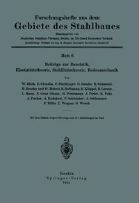 Produktbild: Beitr&auml;ge zur Baustatik, Elastizit&auml;tstheorie, Stabilit&auml;tstheorie, Bodenmechanik