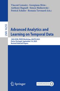Produktbild: Advanced Analytics and Learning on Temporal Data