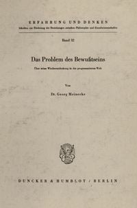 Produktbild: Das Problem des Bewu&szlig;tseins.