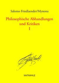 Produktbild: Philosophische Abhandlungen und Kritiken 1