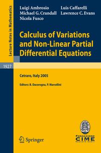 Produktbild: Calculus of Variations and Nonlinear Partial Differential Equations