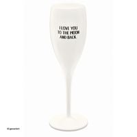 Produktbild: Koziol Sektglas 100 ml mit Druck CHEERS No. 1 LOVE YOU TO THE MOON