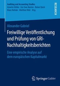 Produktbild: Freiwillige Ver&ouml;ffentlichung und Pr&uuml;fung von GRI-Nachhaltigkeitsberichten