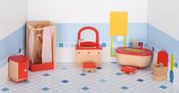 Produktbild: goki Puppenm&ouml;bel Badezimmer f&uuml;r Puppenhaus