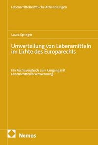Produktbild: Umverteilung von Lebensmitteln im Lichte des Europarechts