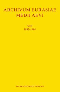 Produktbild: Archivum Eurasiae Medii Aevi VIII 1992-1994