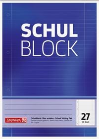 Produktbild: Brunnen Schulblock Notizblock A4 50 Blatt Lineatur 27