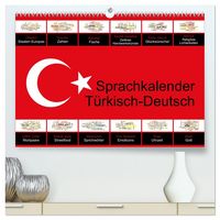 Produktbild: Sprachkalender T&uuml;rkisch-Deutsch (hochwertiger Premium Wandkalender 2026 DIN A2 quer), Kunstdruck in Hochglanz