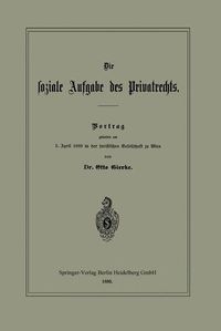 Produktbild: Die soziale Aufgabe des Privatrechts
