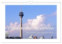 Produktbild: D&uuml;sseldorfer Ansichten mit Zitaten von Heinrich Heine (Wandkalender 2026 DIN A4 quer), CALVENDO Monatskalender