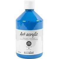 Produktbild: Creativ Company Acrylfarbe, Mattgl&auml;nzend, Transparent, Prim&auml;rblau, 500 ml/ 1 Fl.
