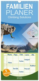 Produktbild: Familienplaner 2026 - Climbing Solutions - Bergsport weltweit mit 5 Spalten (Wandkalender, 21 x 45 cm) CALVENDO