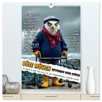 Produktbild: B&ouml;se M&ouml;wen - gestorben wird sp&auml;ter (hochwertiger Premium Wandkalender 2027 DIN A2 hoch), Kunstdruck in Hochglanz