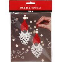 Produktbild: Creativ Company DIY Sets Macram&eacute; Mini Kreativ Set, Weihnachtswichtel aus Makramee, H 14 cm, Kreativ Box