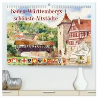 Produktbild: Baden-W&uuml;rttembergs sch&ouml;nste Altst&auml;dte (hochwertiger Premium Wandkalender 2027 DIN A2 quer), Kunstdruck in Hochglanz