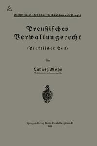 Produktbild: Preu&szlig;isches Verwaltungsrecht