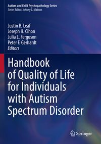 Produktbild: Handbook of Quality of Life for Individuals with Autism Spectrum Disorder