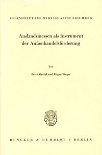 Produktbild: Auslandsmessen als Instrument der Au&szlig;enhandelsf&ouml;rderung.