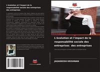 Produktbild: L'&eacute;volution et l'impact de la responsabilit&eacute; sociale des entreprises des entreprises